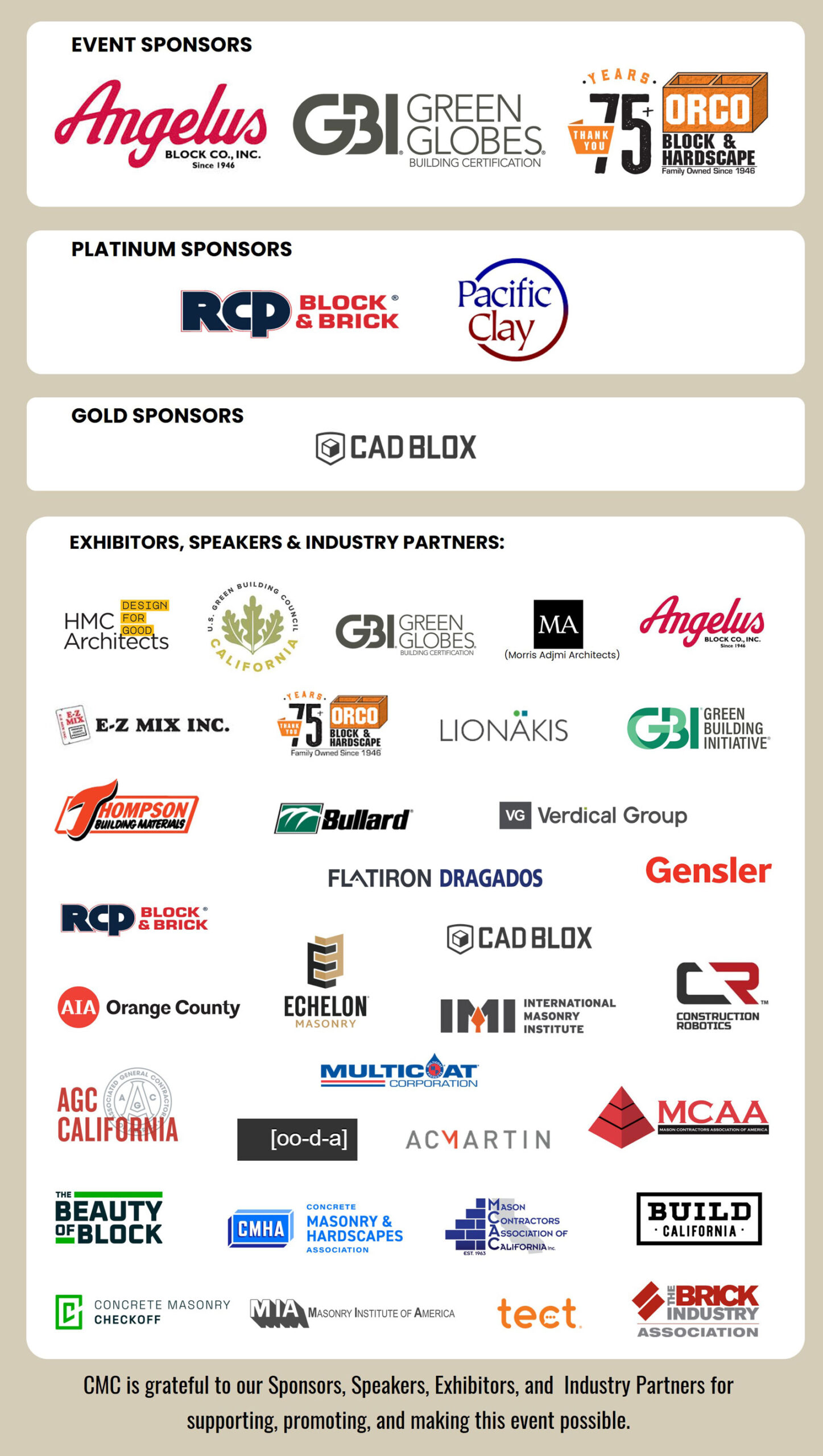 CMSE Sponsors